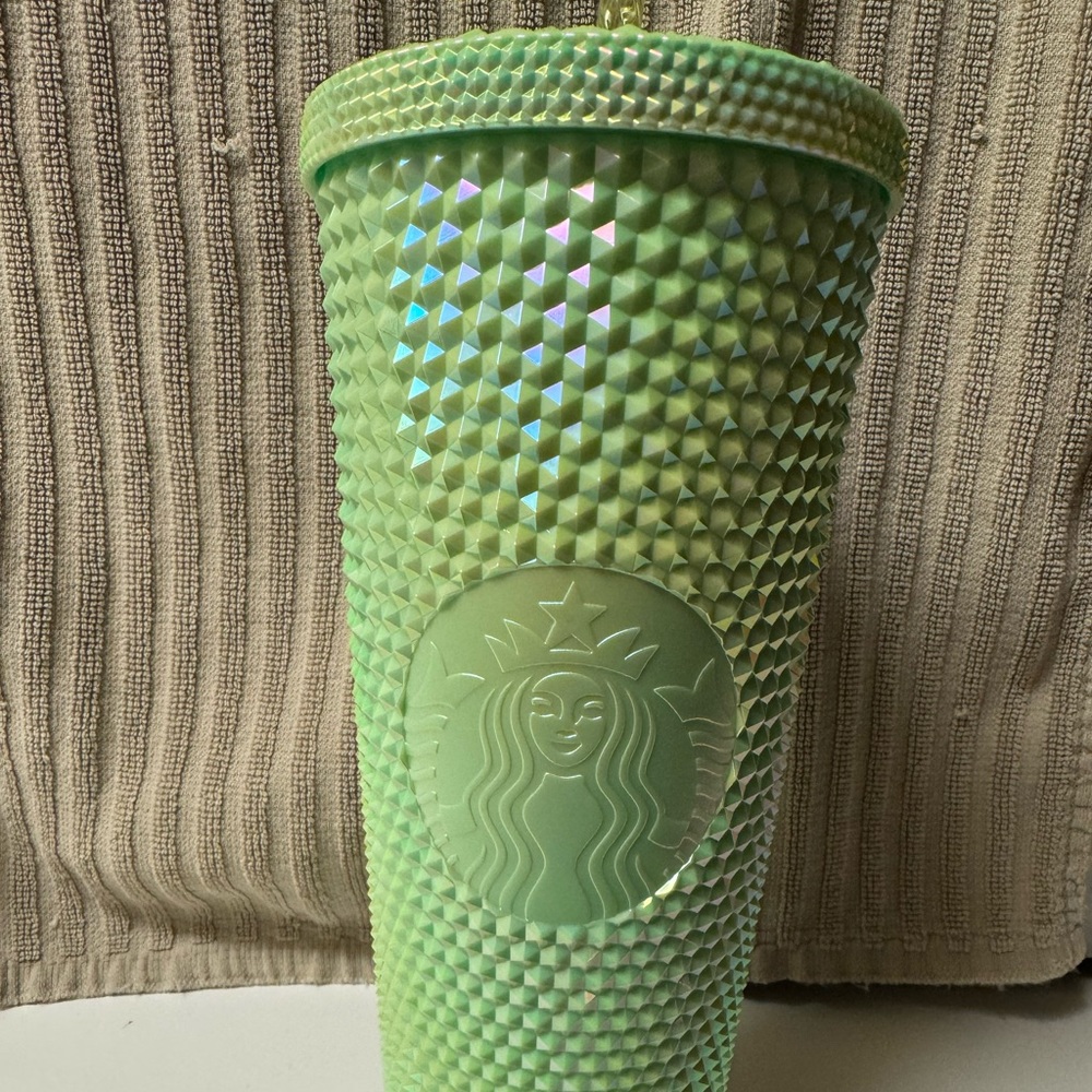 2023  STARBUCKS Studded Chartreuse (green) Holiday Bling -Venti